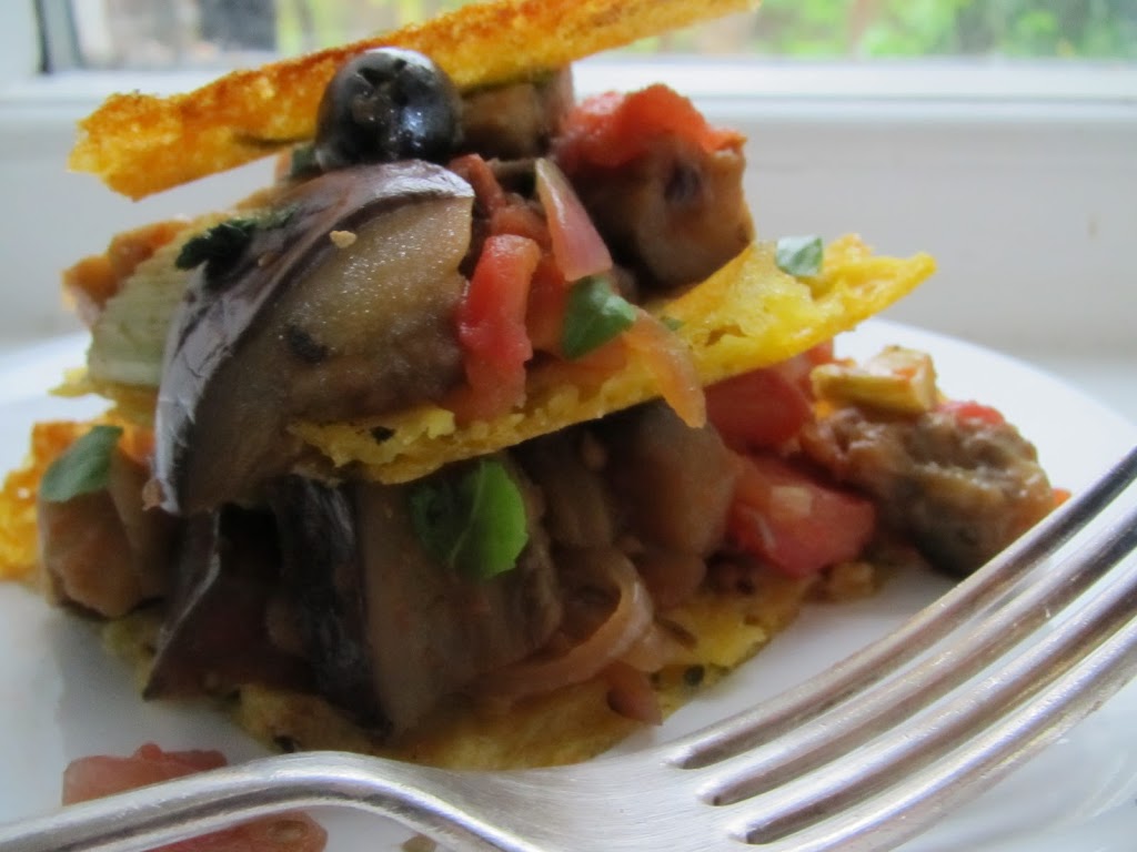 Caponata Polenta Stack