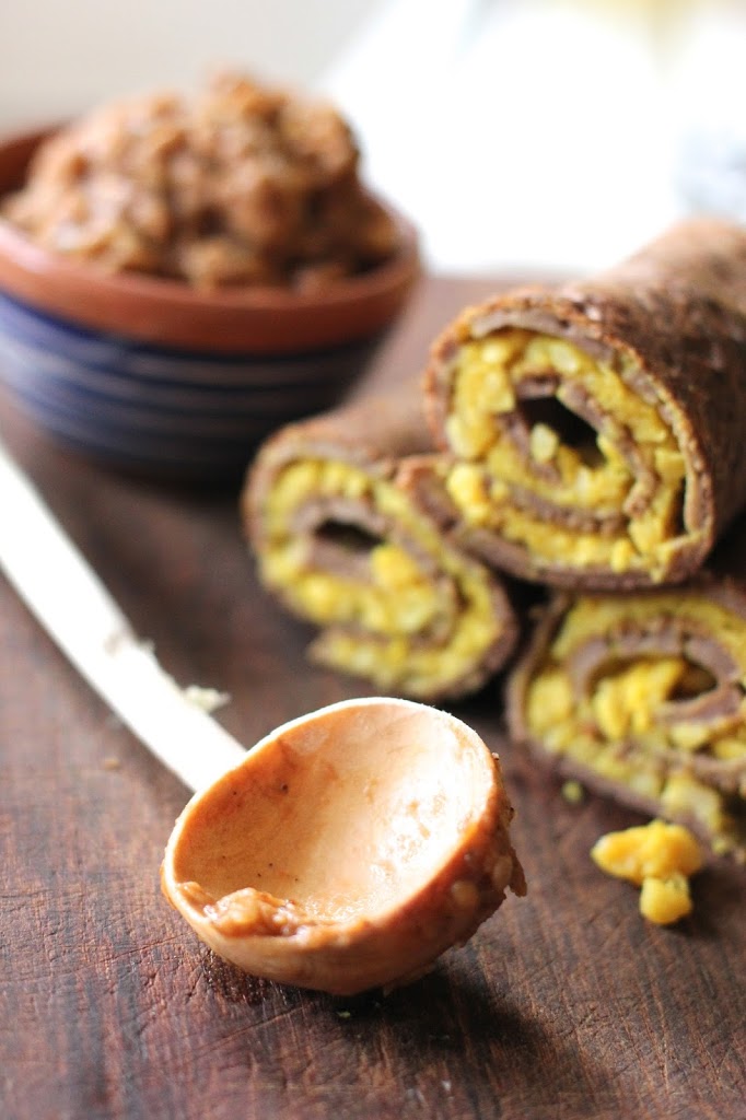 Injera Wraps Stuffed with Citrusy Split Peas (Kik Alicha)